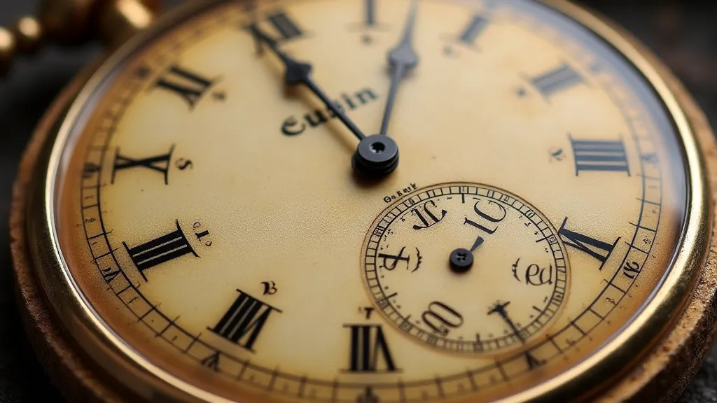 Pocket watch dial with 'Elgin' maker's mark