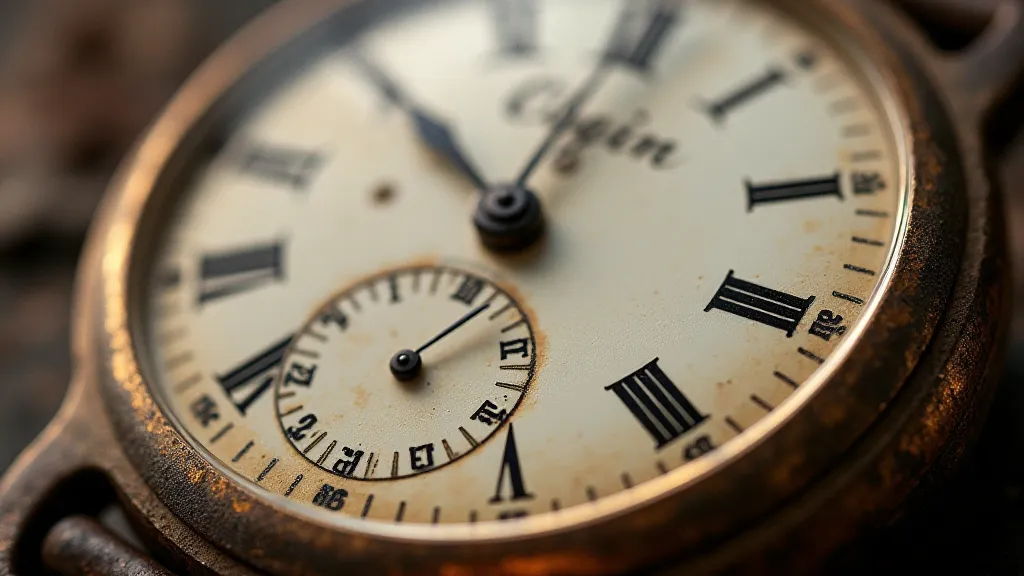 Close-up of an Elgin railroad pocket watch