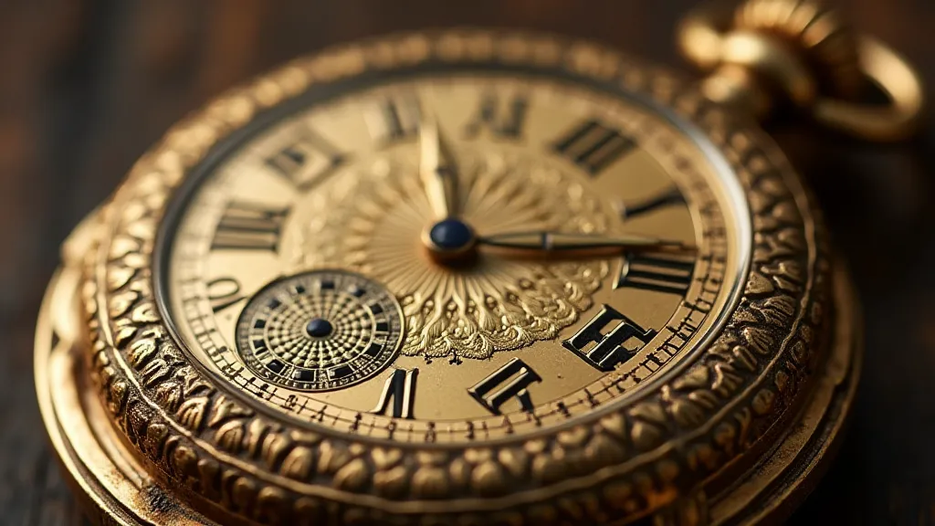 Detailed 18k gold pocket watch case