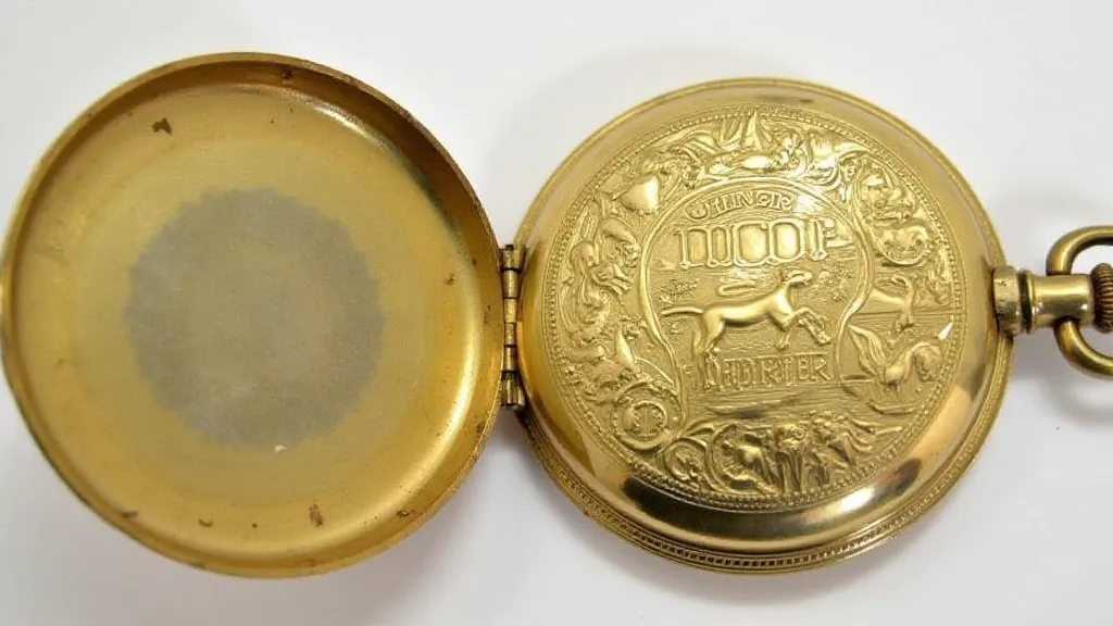 Engraved hunter case pocket watch cover
